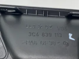 Volkswagen PASSAT B6 Garniture de poignée intérieure porte arrière 3C4839113Q