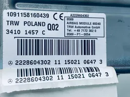 Mercedes-Benz S W222 Poduszka powietrzna Airbag boczna A2228604302