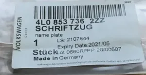 Audi Q7 4L Manufacturer badge logo/emblem 4L0853736