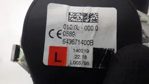 Renault Talisman Cintura di sicurezza anteriore 643671400B