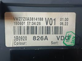 Volkswagen PASSAT B5.5 Geschwindigkeitsmesser Cockpit 3B0920826A