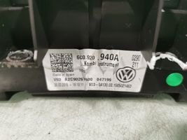 Volkswagen Polo V 6R Compteur de vitesse tableau de bord 6C0920940A