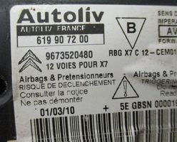 Citroen C5 Turvatyynyn ohjainlaite/moduuli 9673520480