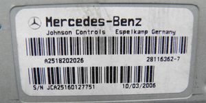 Mercedes-Benz ML W164 Unité de navigation Lecteur CD / DVD A2518202026