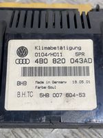 Audi A6 S6 C5 4B Gaisa kondicioniera / klimata kontroles / salona apsildes vadības bloks (salonā) 4B0820043AD