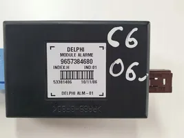 Citroen C6 Alarm control unit/module 9657384680