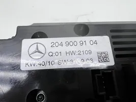 Mercedes-Benz C W204 Ilmastoinnin ohjainlaite A2049009104