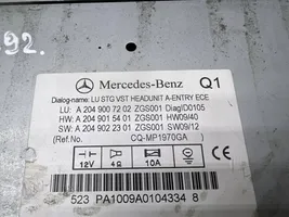 Mercedes-Benz C W204 Radio/CD/DVD/GPS-pääyksikkö A2049007202