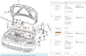 Volkswagen Fox Zawiasy pokrywy / maski silnika 5Z0823301A