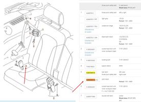 Audi Q7 4L Klamra tylnego pasa bezpieczeństwa 4L0858491A