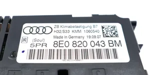 Audi A4 S4 B7 8E 8H Ilmastoinnin ohjainlaite 8E0820043BM