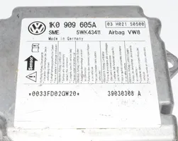 Volkswagen Golf V Oro pagalvių valdymo blokas 1k0909605A