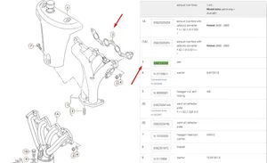 Audi A4 S4 B7 8E 8H Collettore di scarico 036253039f