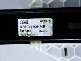 Audi A6 S6 C6 4F Meccanismo di sollevamento del finestrino posteriore senza motorino 4F0839462B