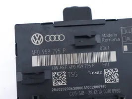 Audi A6 S6 C6 4F Unité de commande module de porte 4F0959795P