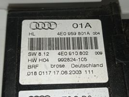 Audi A8 S8 D3 4E Takaoven ikkunan nostomoottori 4E0959801A