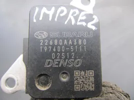 Subaru Impreza IV Débitmètre d'air massique 22680AA380