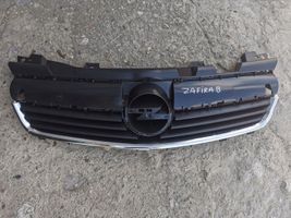 Opel Zafira B Grille calandre supérieure de pare-chocs avant 13157590