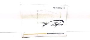 Opel Zafira A Owners service history hand book 