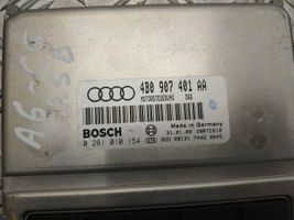 Audi A6 S6 C5 4B Moottorin ohjainlaite/moduuli 4B0907401AA