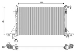 Renault Master III Radiador del refrigerante 214107695R