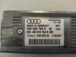 Audi A6 S6 C6 4F Balss vadības modulis 4E0035753A