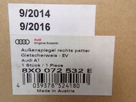 Audi A1 Spoguļa plastmasas dekoratīvā apdare 8X0072531E