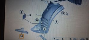 BMW X4 F26 Staffa paraspruzzi anteriore 51757354678