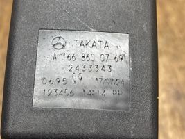 Mercedes-Benz GLE (W166 - C292) Klamra tylnego pasa bezpieczeństwa A1668600769