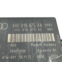 Audi A6 S6 C7 4G Pysäköintitutkan (PCD) ohjainlaite/moduuli 4H0919475AG