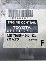 Toyota Verso Centralina/modulo motore ECU 896610F111