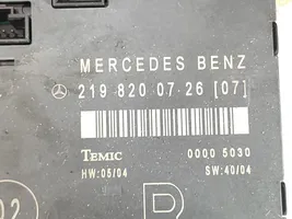 Mercedes-Benz CLS C219 Centralina/modulo portiere 2198200726