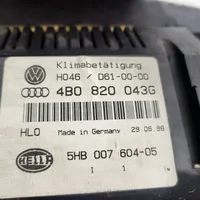 Audi A6 S6 C5 4B Ilmastoinnin ohjainlaite 4B0820043G