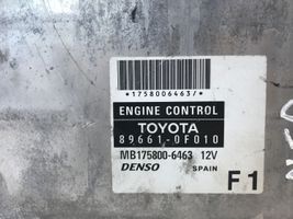 Toyota Corolla Verso E121 Sterownik / Moduł ECU 896610F010