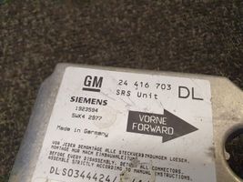 Opel Astra G Sterownik / Moduł Airbag 24416703DL