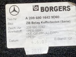 Mercedes-Benz CLK A209 C209 Tappeto di rivestimento del fondo del bagagliaio/baule A2096801642