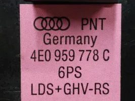 Audi A8 S8 D3 4E Istuimen säädön kytkin 4E0959778C