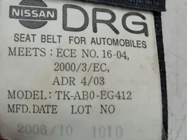 Nissan Murano Z50 Ceinture de sécurité arrière TKAB0EG412