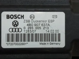 Volkswagen PASSAT B5 Capteur de vitesse de lacet d'accélération ESP 4B0907637A