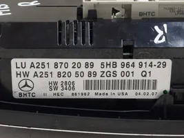 Mercedes-Benz R W251 Ilmastoinnin ohjainlaite A2518205089