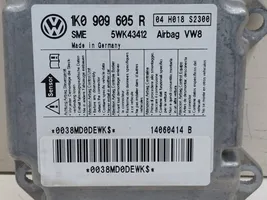 Volkswagen Jetta V Oro pagalvių valdymo blokas 1K0909605R