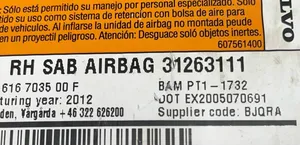 Volvo S60 Poduszka powietrzna Airbag fotela 31263111