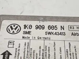 Volkswagen Golf SportWagen Oro pagalvių valdymo blokas 1K0909605N