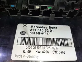 Mercedes-Benz CLS AMG C219 Módulo de fusible 2115455201