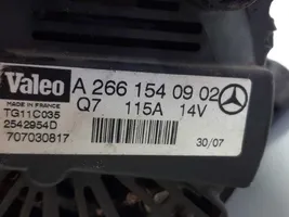 Mercedes-Benz B W245 Generaattori/laturi A2661540902