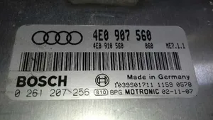 Audi A8 S8 D3 4E Unité de commande, module ECU de moteur 4E0907560