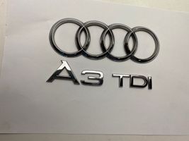 Audi A3 S3 A3 Sportback 8P Emblemat / Znaczek tylny / Litery modelu A3