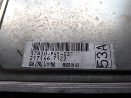 Honda Accord Calculateur moteur ECU 37820P45G31