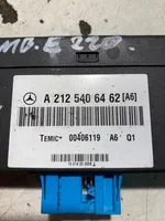 Mercedes-Benz E W212 Ilmajousituksen ohjainlaite/moduuli, takana A2125406462