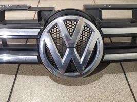 Volkswagen Touareg II Front bumper upper radiator grill 7P6853651A